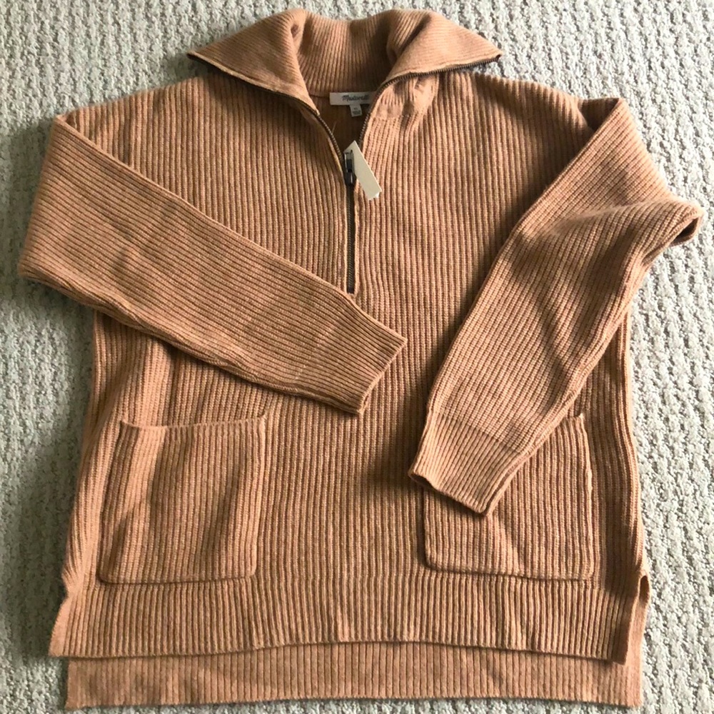 Madewell glenbrook half zip pullover sweater